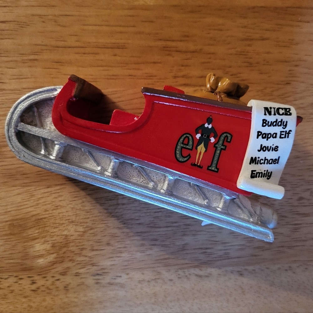 Elf Sleigh Aquarium Decor